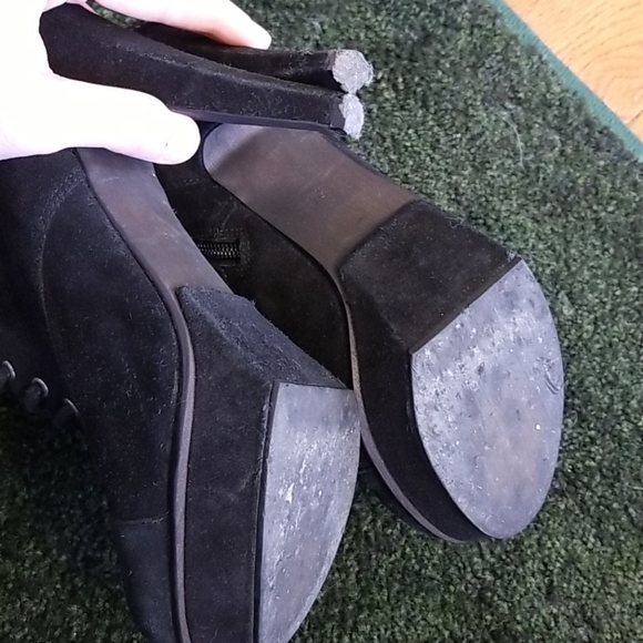 Steve Madden Seanna suede laced zip up heels - Picture 8 of 9